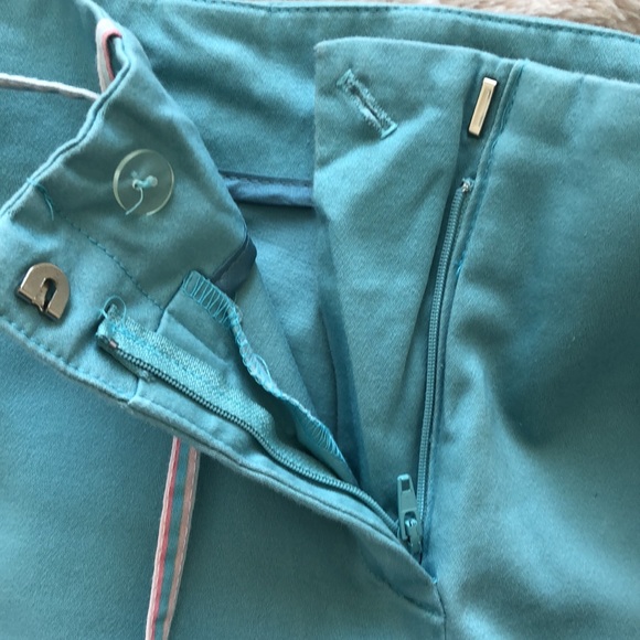 Willi Smith Capri Pants Size 8 Belted Robin Egg Blue - Picture 6 of 8